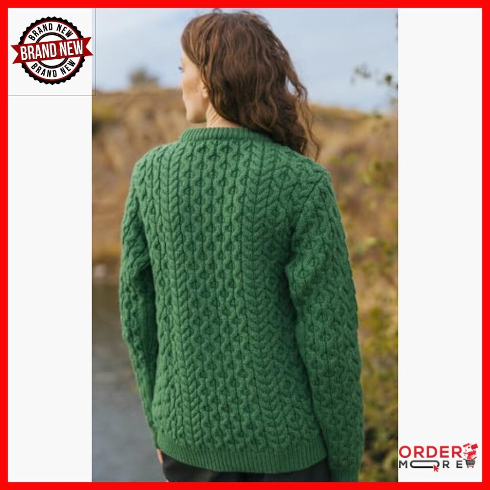 100% Merino Wool Side Button Pullover Sweater Cre… - image 6